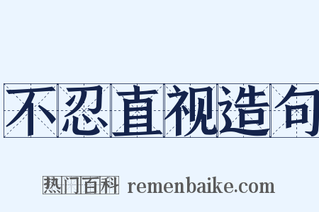 不忍直视造句是什么意思的图片